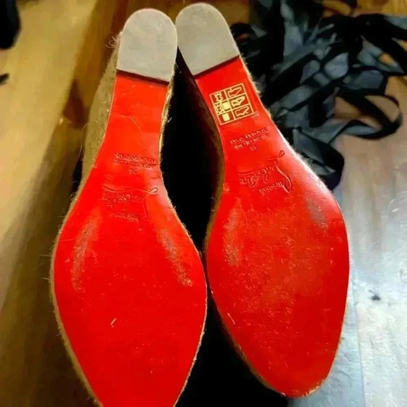 Christian Louboutin lace up espadrilles. - Picture 5 of 5